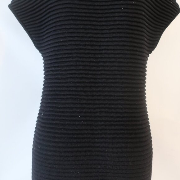 Womens Carolina Herrera Black Pure Wool Thick Knit Ribbed Designer Cardigan S - Picture 13 of 16